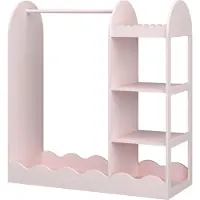 En.casa Kindergarderobe Vestnes 100x94x38 cm cotton candy roze []