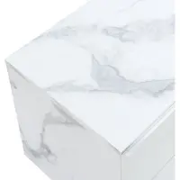 En.casa Nachtkastje zwevend Ampfing 40x29x30 cm marmerlook wit []