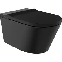 Schutte CESARI PREMIUM Douche-WC - Randloos - Met WC-Zitting - Zwart