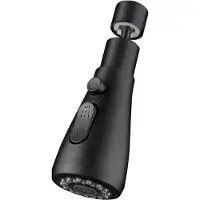 INF 360 graden draaibaar keukenkraan mondstuk, verhoogde waterdruk met ingebouwde booster, koper en ABS Black