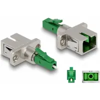 DeLOCK Optical Fiber Hybrid Coupler LC Simplex male to SC Simplex female green