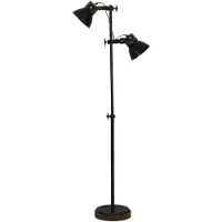 Light & Living Vloerlamp 2L 40x30x165 cm JODY zwart zink+hout bruin