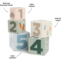 Done by Deer - Stacking cubes 5 pcs Deer friends Colour mix (4845197)
