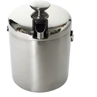 Cook Concept ijsemmer metalen deksel en klem 1,3l, IJsmachines + ijsmakers, Zilver
