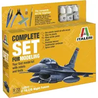 Italeri Modelbouwpakket Militaire voertuigen - 72009 F-16 C/D Night Falcon - Complete Set - Starter Kit Plastic - 1:72 - Modelbouw