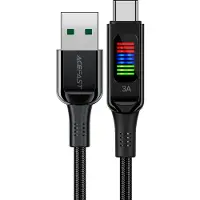 Acefast - C7-04 - USB-A USB-C 60W 1,2m kabel met display - zwart