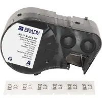 Brady M5-17-432-CL-BK polyester labels zwart op transparant 12,7 mm x 25,4 mm (origineel)