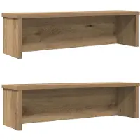 vidaXL Keukenrekken stapelbaar 2 st 60x15x16 cm artisanaal eikenkleur