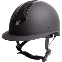Jansen - Veiligheidscap Pro F1 Mat Sparkle Zwart/Zwart - L 58/60