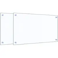 vidaXL Spatschermen keuken 2 st 70x40 cm gehard glas transparant