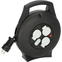 Brennenstuhl Vario-Line kabel box | 3 contacten + 2x USB-A | zwart | 10 meter