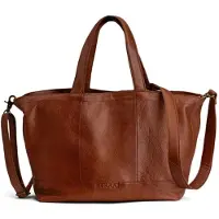 MUUD Hiba. Handgemaakt Leren Shopper Met Opbergvakken 27x29cm -