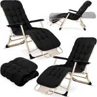 Sofotel Opvouwbare Ligbed met kussen ChillWell set van 2 stuks zwart