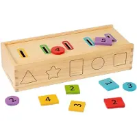 Bigjigs houten sorteerbox educatief speelgoed FSC hout.