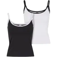 Urban Classics Top zwart / wit