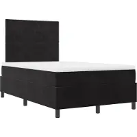 vidaXL LED Box Spring Bed met hoofdeinde Zwart 120 x 190 cm Fluweel