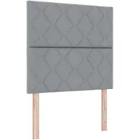 vidaXL Boxspring bed met hoofdeinde Lichtgrijs 120 x 190 cm Stof