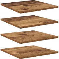 vidaXL Boekenplank Bord 3-laags 4 pcs 40 x 40 x 1,5 cm Bewerkt hout