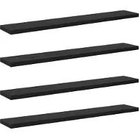vidaXL Boekenplank Bord 3-laags 4 pcs 60 x 10 x 1,5 cm Bewerkt hout