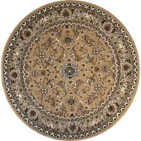 Muratap Nain klassiek rond laagpolig oosters vloerkleed vintage tapijt -