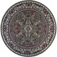 Muratap Nain klassiek rond laagpolig oosters vloerkleed vintage tapijt -