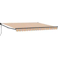 vidaXL Uitschuifbare luifel Meerkleurig 400 × 300 cm