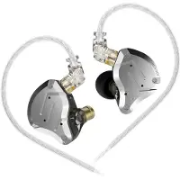 KZ ZS10 Pro - In-Ear Monitor - IEM - Met Microfoon - met HiFi Geluid - Dynamische Drivers - Metaal Design - Incl Kabel & Eartips - Zilver