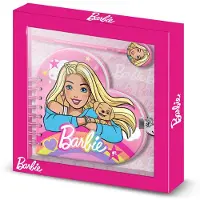 KARACTERMANIA - Barbie - Regenboog-Hart Dagboek - Notitieboek - Planner - Schetsboek + Pen - Roze