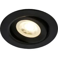Briloner Desi - LED opbouwspot 2 in 1 en inbouwspot - 7990015 - LED opbouwspot 2 in 1 en inbouwspot - Draaibaar - Dimbaar - Vlak - Warm wit licht - Ø9 x 3 cm - Zwart