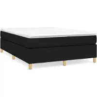 Syfax Boxspring met matras stof zwart 140x200 cm