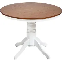Beliani AKRON - Ronde eettafel - Donkerbruin - 100 cm - Essenhoutfineer