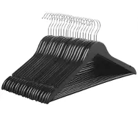 Songmics Antisliphangers van esdoornhout met inkepingen, Zwart / 50
