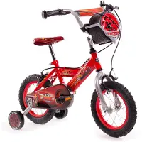 HUFFY Disney Cars kinderfiets, 12 inch, geschikt voor kinderen van 3 tot 5 jaar, rood