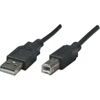 Brodit USB-kabel USB 2.0 USB-A stekker, USB-B stekker 0.50 m Zwart Folie afscherming, UL gecertificeerd, Vergulde st