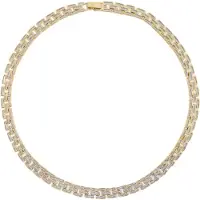 Behave – Ketting – Bicolor – Goudkleurig Zilverkleurig – Elegant – Tijdloos – 41 cm