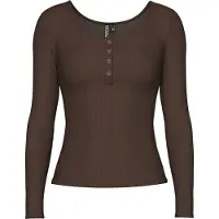 Pieces Shirt 'PCKitte' chocoladebruin
