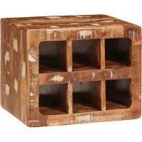 vidaXL Wijnrek Bruin 44 x 30 x 35 cm Massief Gerecycleerd Hout
