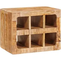 vidaXL Wijnrek met opslag Bruin 44 x 30 x 35 cm Massief Mango Hout
