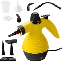 Costway Handstoomreiniger, 1050 W, stoomdruk: 3 bar, temperatuur: tot 140 °C, opwarmtijd: 3-5 min., tank: 350 ml, stoomreiniger voor alles met 9 accessoires