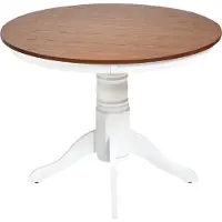 Beliani AKRON - Ronde eettafel - Donkerbruin - 100 cm - Essenhoutfineer