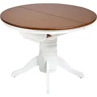 Beliani AKRON - Uitschuifbare eettafel - Bruin - 106/150 cm - Rubberhout