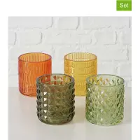 Boltze - theelichthouder - meerdere kleuren - hoogte 9cm