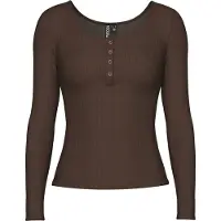 Pieces Shirt 'PCKitte' chocoladebruin