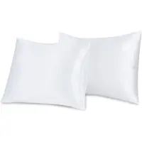 Beau Maison Beauty Silk - Satijnen Kussenslopen - Set van 2 stuks - 60 x 70 cm - Wit - Glans Satijn