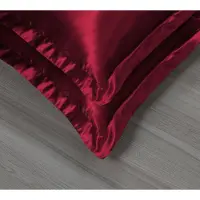 Beau Maison Beauty Silk Satijnen Kussenslopen Set van 2 stuks 60 x 70 cm Rood - Glans Satijn