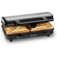BOG Tosti-IJzer Voor XXL Tosti’s & Amerikaanse Sandwiches – Extra Grote Platen – Antiaanbaklaag – 900W