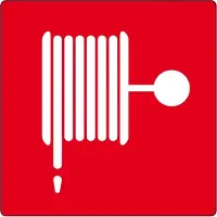 Ivana Pictogram Brandslang Met Rode Achtergrond