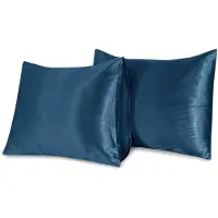 Beau Maison Beauty Silk - Satijnen Kussenslopen - Set van 2 stuks - 60 x 70 cm - Petrol - Glans Satijn
