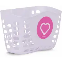 Sun baby Fietsmand kinderfiets Hartje - Wit, mand voor step, kunststof, eenvoudig te monteren, max. 0,5 kg, verschillende kleuren beschikbaar