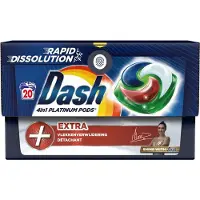 Dash 4-in-1 Platinum PODS Wasmiddel – Extra Vlekkenverwijdering – 20 Wasbeurten